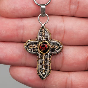 Garnet Cross Pendant Raffle