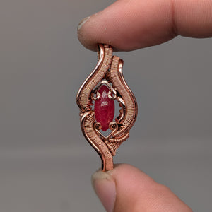 Rhodonite Copper Pendant
