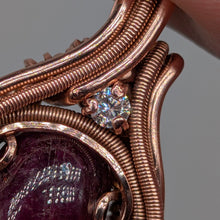 Load image into Gallery viewer, Ruby &amp; Moissanite Copper Pendant
