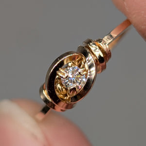 Moissanite 14kGF Ring Size 7.5