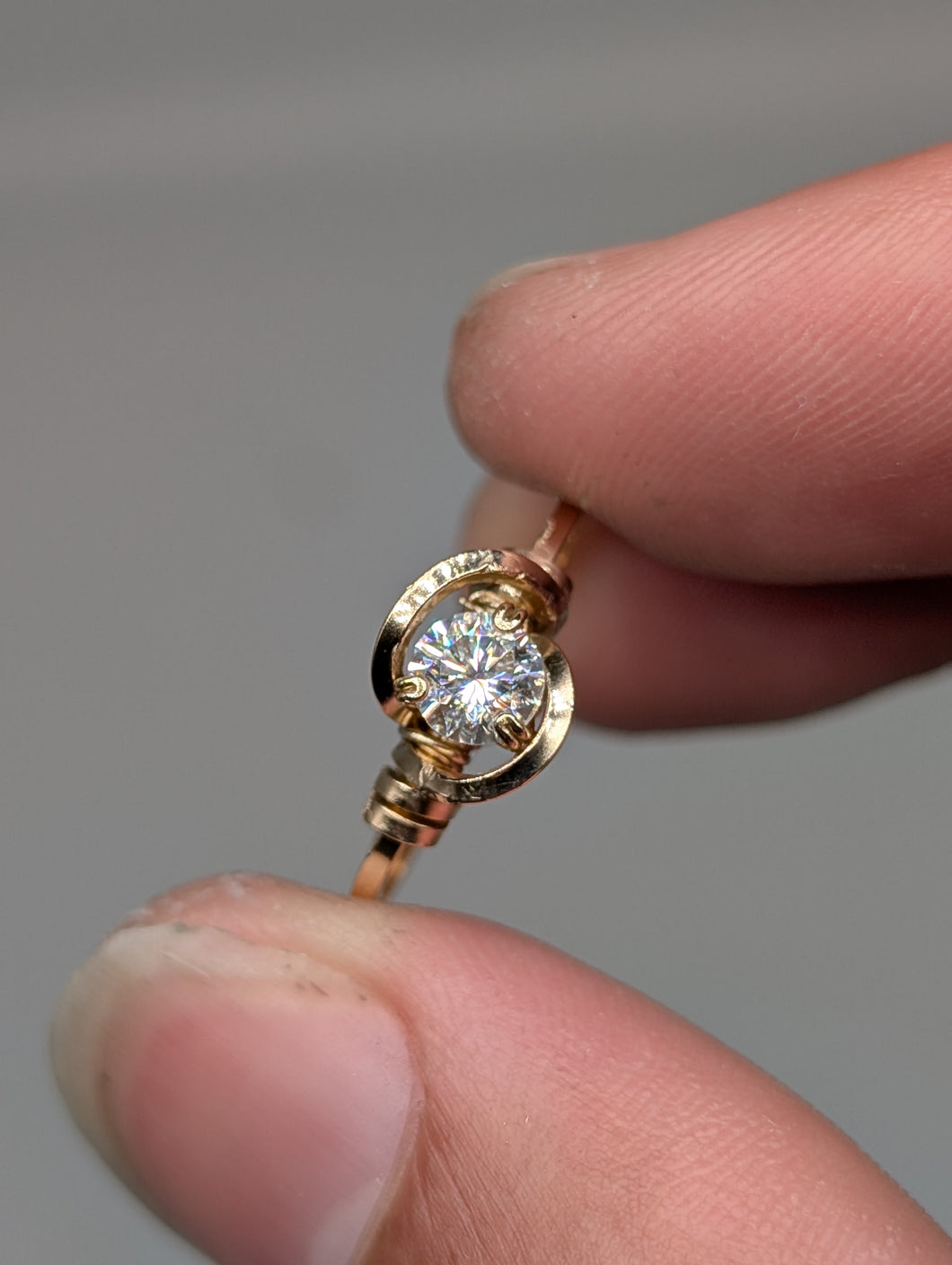 Moissanite 14kGF Ring Size 8