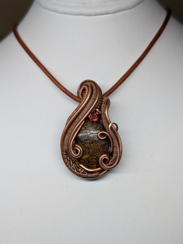 Dino Bone Copper Pendant
