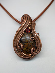 Dino Bone Copper Pendant