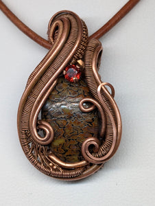 Dino Bone Copper Pendant