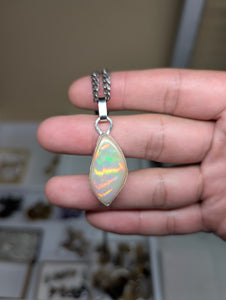 Ethiopian Opal Sterling Silver Pendant