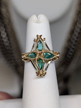 Load image into Gallery viewer, 14kGF Zambian Emerald Ring