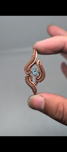 Nigerian Aquamarine Copper Pendant