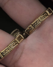 Load image into Gallery viewer, Blue Topaz Two-Finger Ring ~ 14kGF