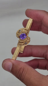 Purple CZ & Iolite 14kGF Bracelet