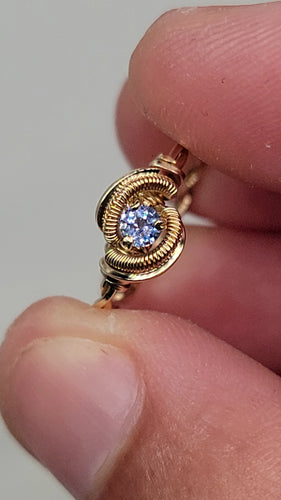 Blue Sapphire 14kGF Ring
