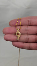 Load image into Gallery viewer, Red Sapphire in 14kGF Pendant