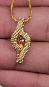 Red Sapphire in 14kGF Pendant
