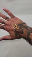 Load image into Gallery viewer, Citrine 14kGF Sun Pendant
