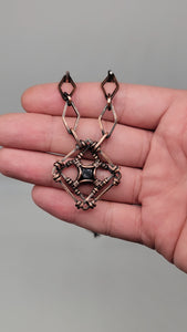 Black Spinel Copper Chain